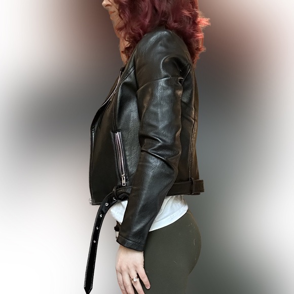 Guess Faux Leather Biker Jacket - Picture 4 of 4